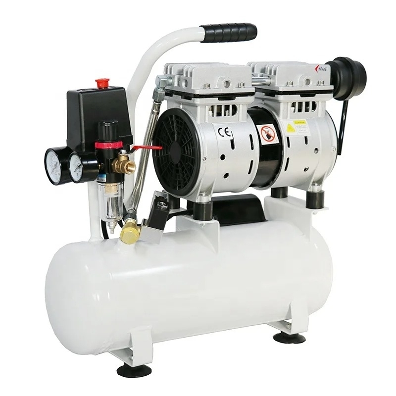 25L tank 1HP/750W 8 bar 165 L/min tyst luftkompressor med oljefri pump, högeffektiv ren kopparmotor, bred applikation