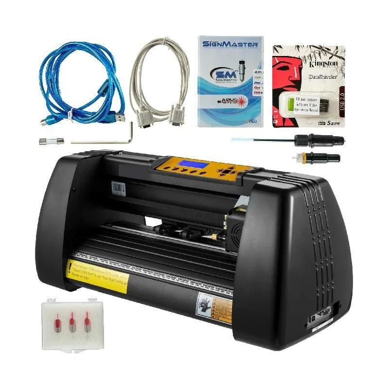 14 tum 10-500g 10-800mm/s vinyl skärplotter med COM och USB portar, digital kontroll, hög precision, justerbar skärkraft/hastighet