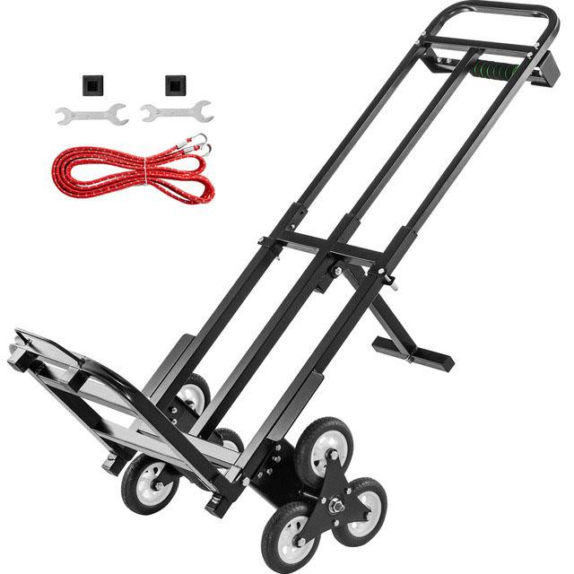 210kg last tung hopfällbar trappklättervagn, hållbar konstruktion, stabil drift, ergonomisk design, lätt att använda och förvara
