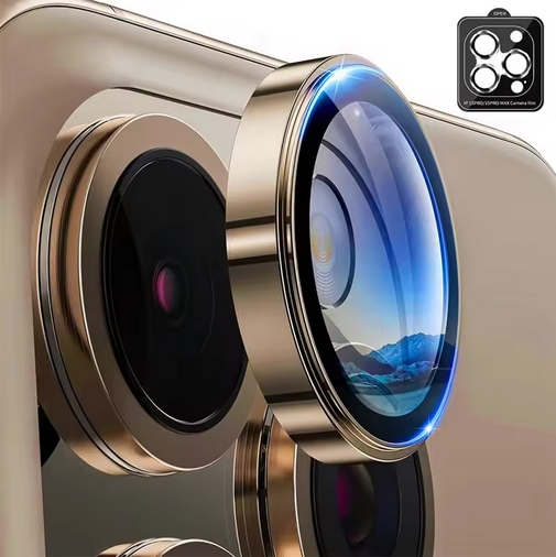 2-Pack iPhone 16 Pro Kameralinsskydd Härdat glas -Desert Titanium