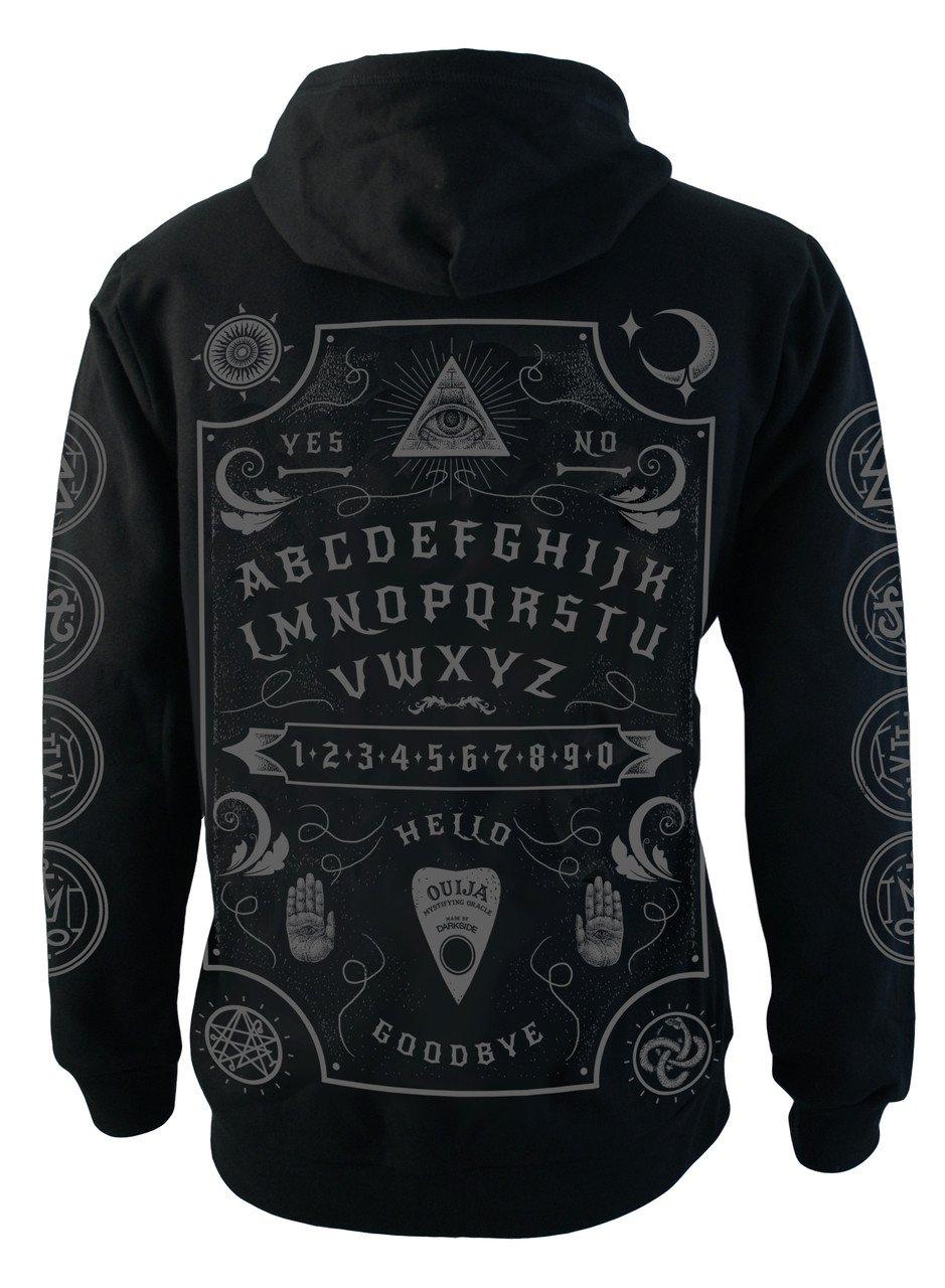 Köp Darkside OUIJA BOARD GREY Mens Hooded Zip Up Sweater Köp Billy Eight HATE BALL Mens Hoodie Black X Large