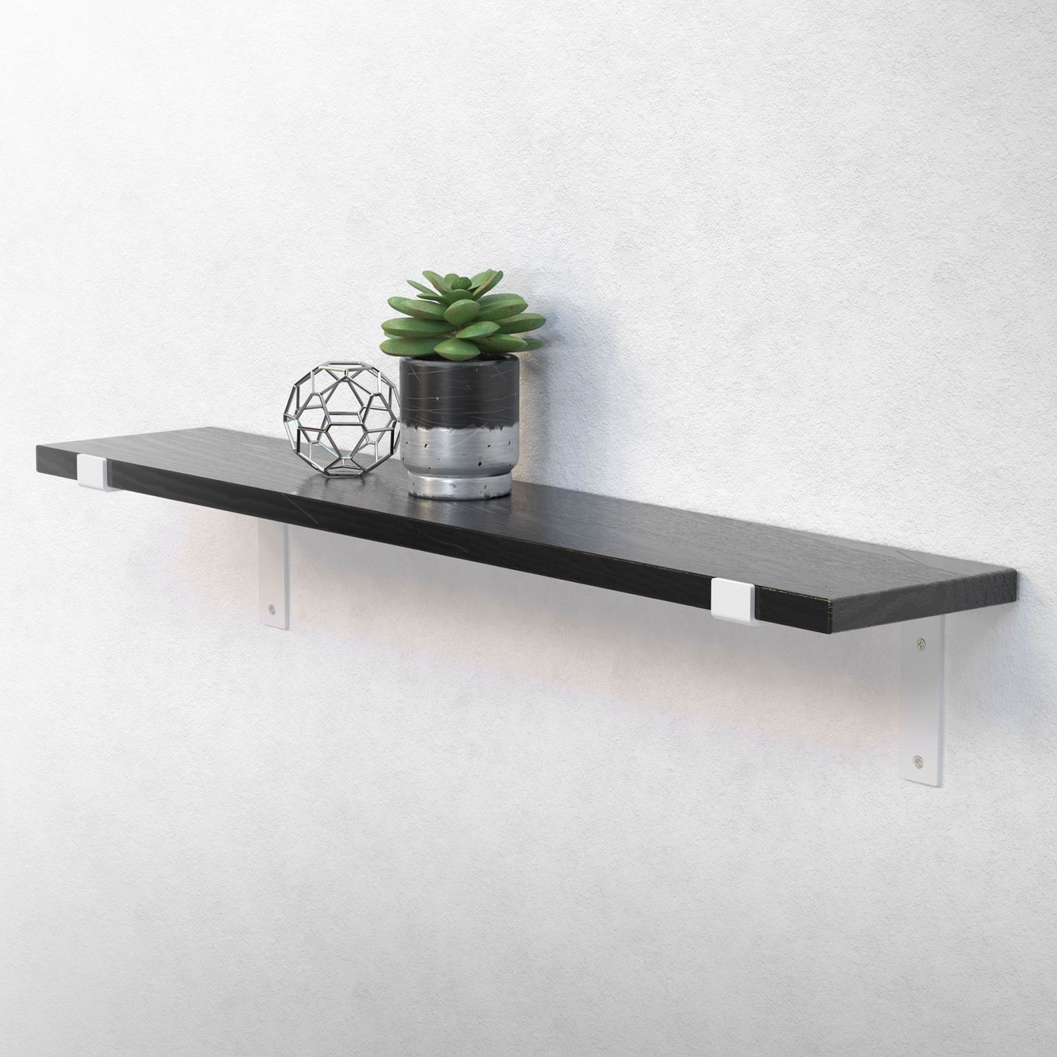Hyllkonsol 2 st 20x4x14,5 cm vitmetall 5 mm hål ML design