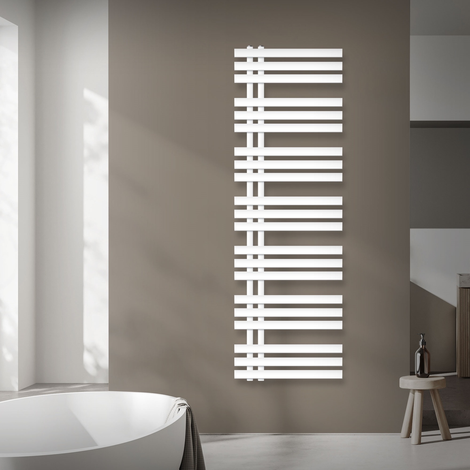 Design badrumsradiator Iron EM 500x1600 mm Vit Luxe Bath