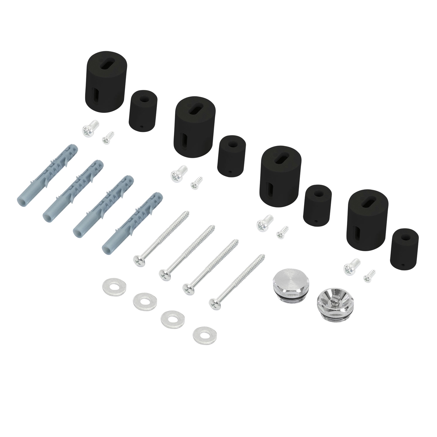 Konsol för designradiator svart matt för raka modeller LuxeBath