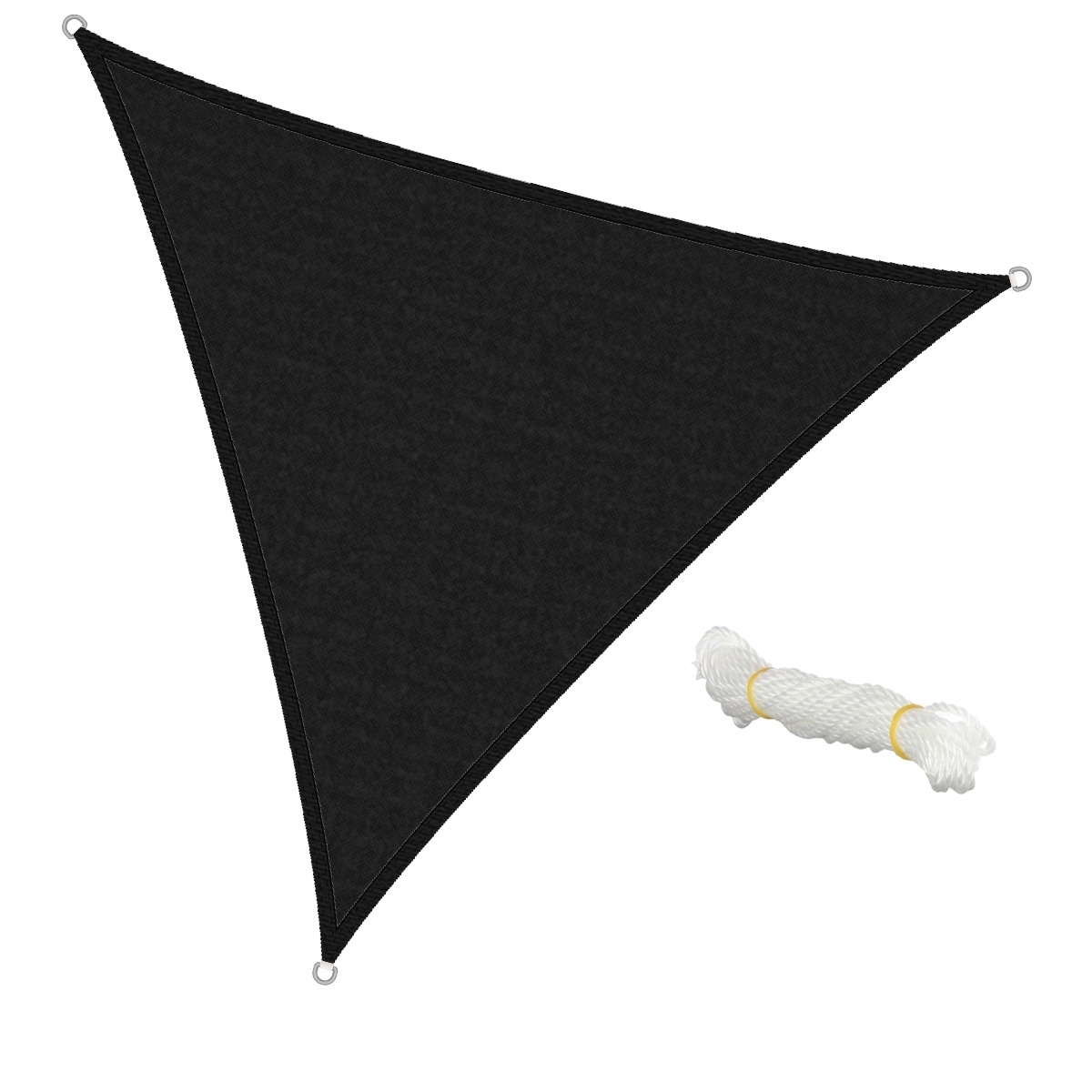 Markis solskydds skugga segel 3,6x3,6x3,6 m antracit 100% HDPE terrass
