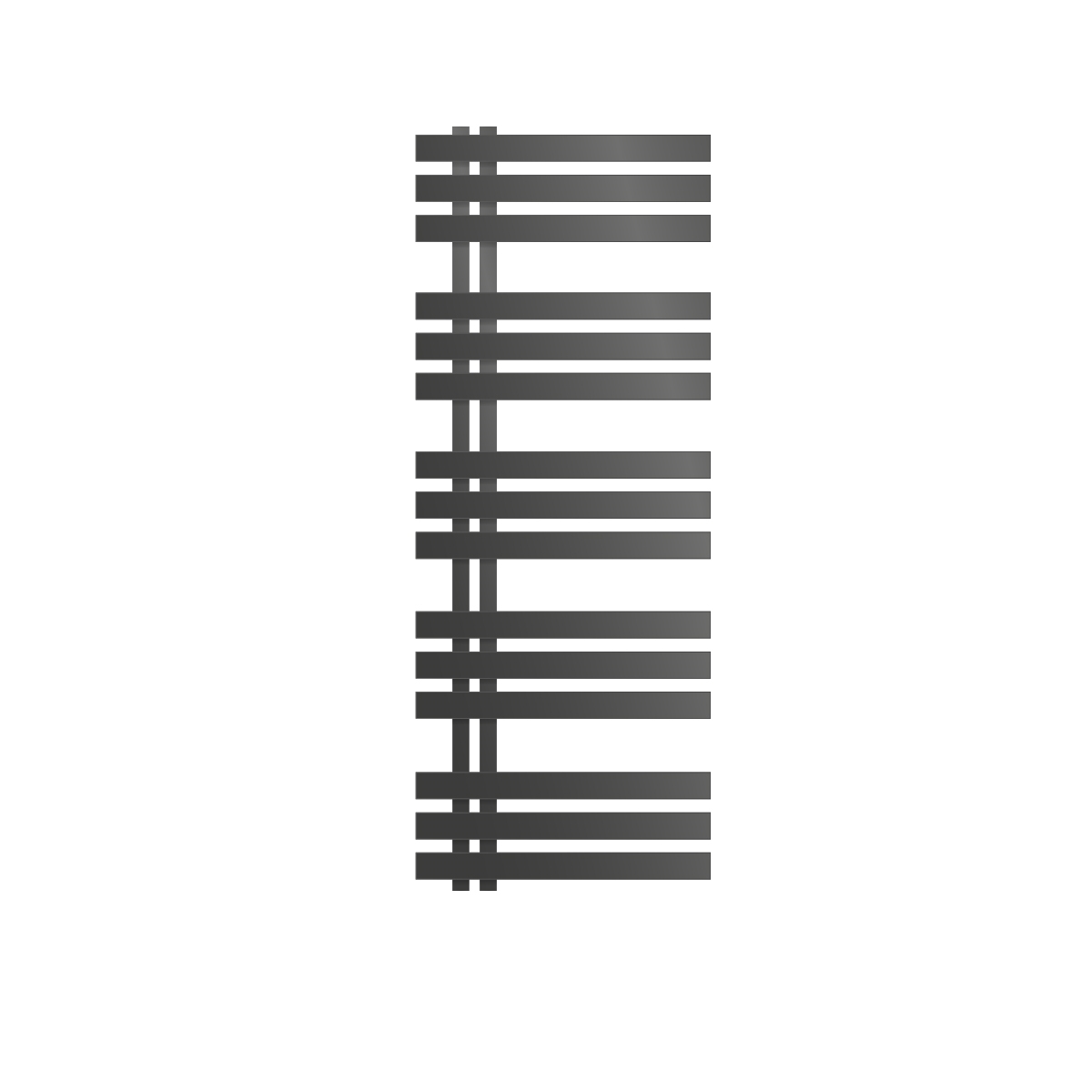 ECD Germany Design Handduk Iron EM - 500 x 1200 mm - antracit - radiator handdukstork