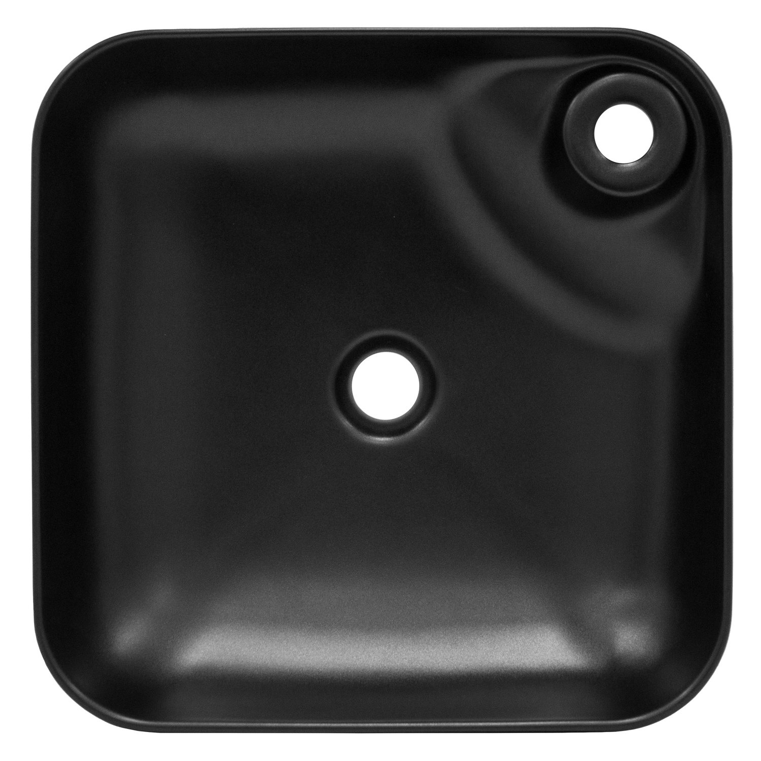 ECD Germany tvättställ - 435 x 435 x 125 mm - av keramik - vit - bänkskiva bänkskiva tvättställ handfat handfat bänkskiva tvättställ vattenfall