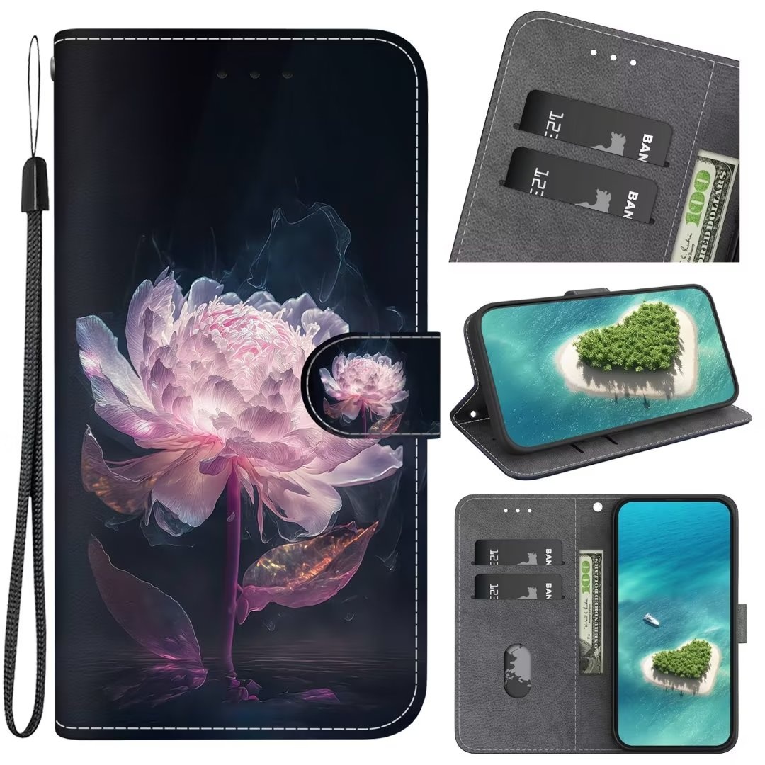 Plånboksfodral Samsung Galaxy A12 - Rosa Blomma