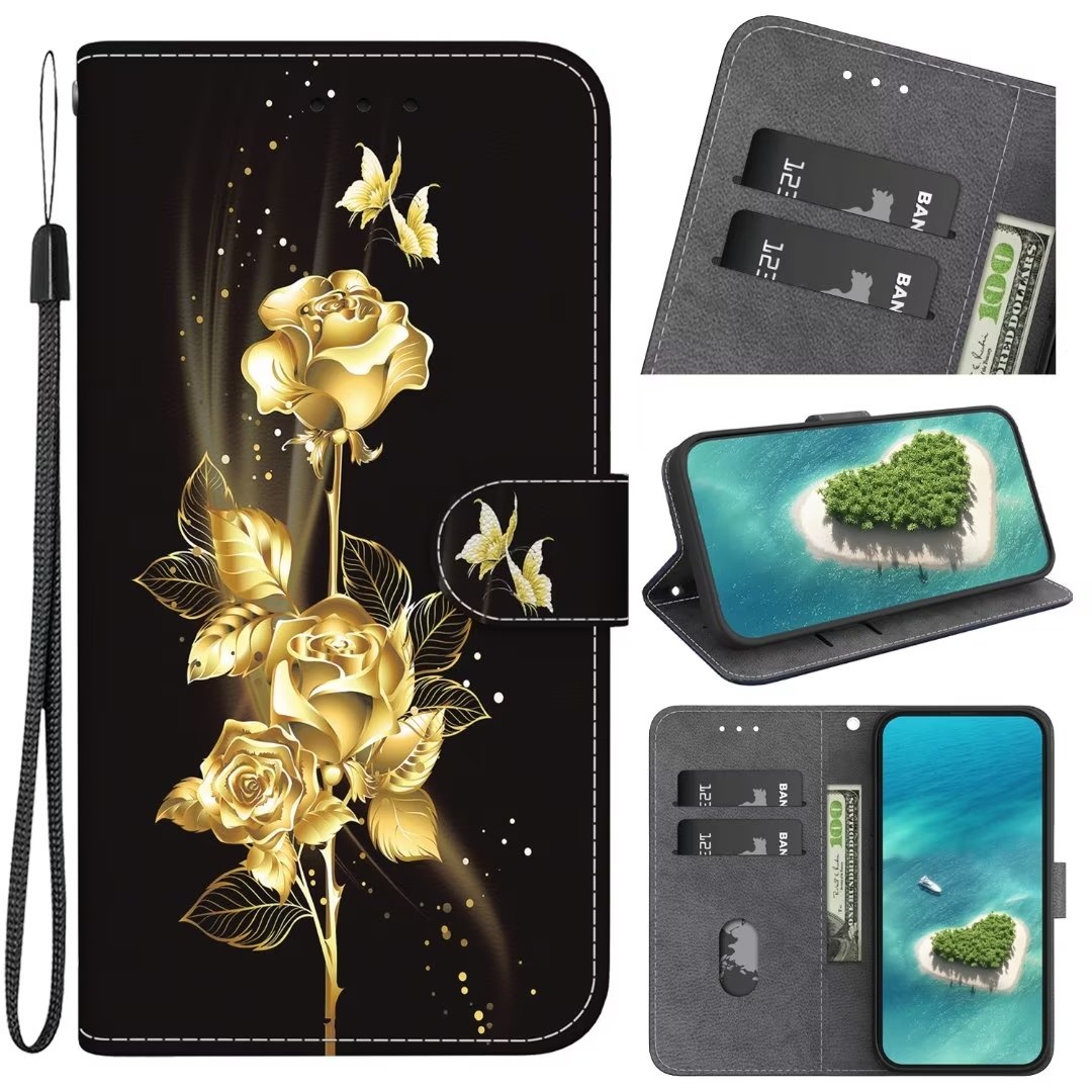 Plånboksfodral Samsung Galaxy A14 - Rosor
