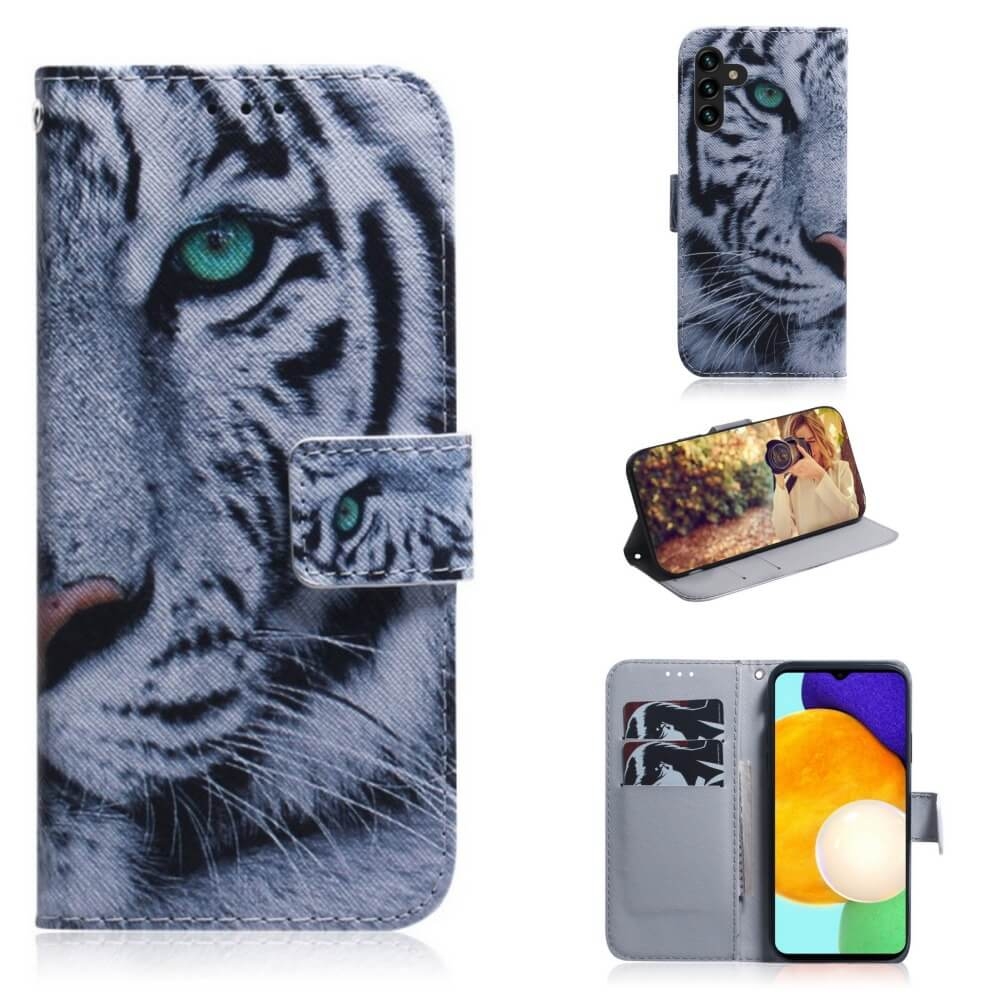 Plånboksfodral Samsung Galaxy A25 - Vit Tiger