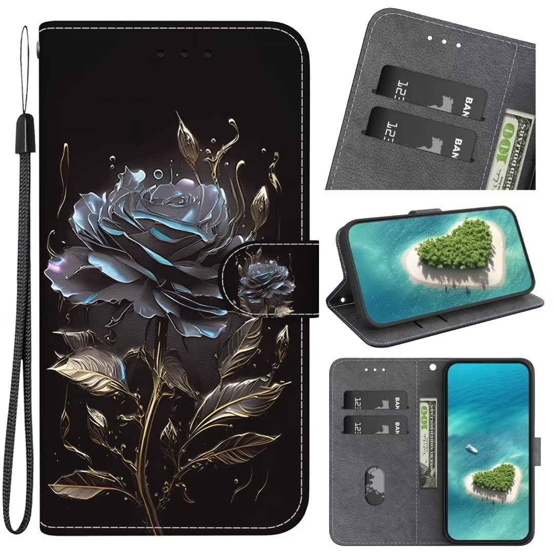 Plånboksfodral Samsung Galaxy A26 - Svart Ros