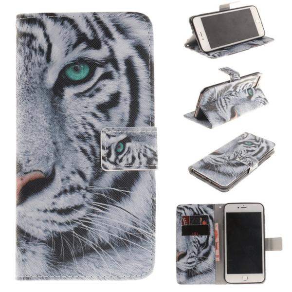 Plånboksfodral iPhone 7 – Vit Tiger