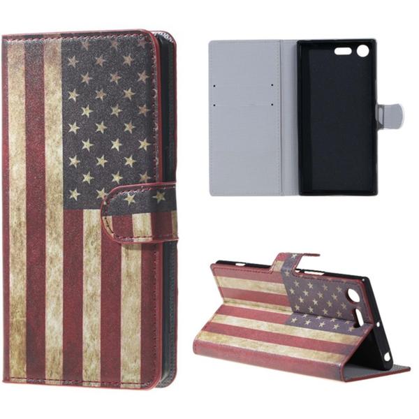 Plånboksfodral Sony Xperia XZ Premium - Flagga USA
