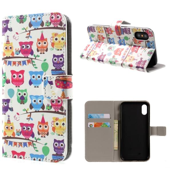 Plånboksfodral iPhone X / iPhone Xs - Ugglor På Kalas