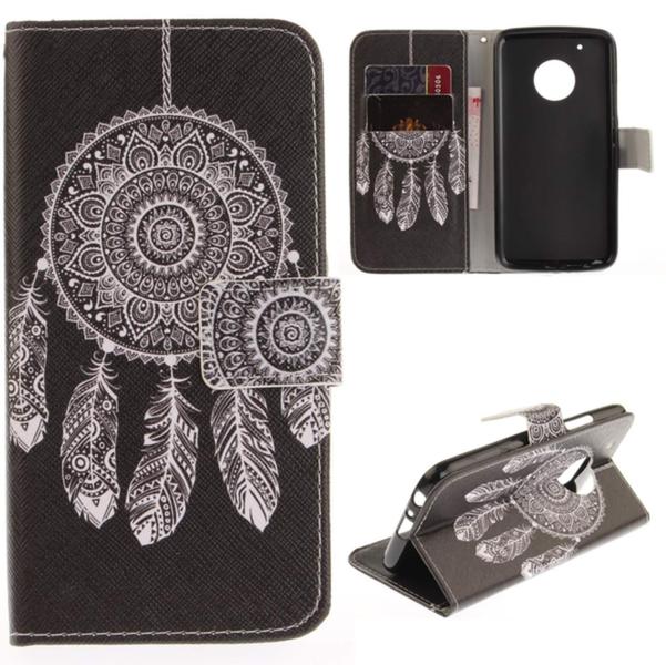 Plånboksfodral Moto G5 Plus – Drömfångare Svart / Dreamcatcher