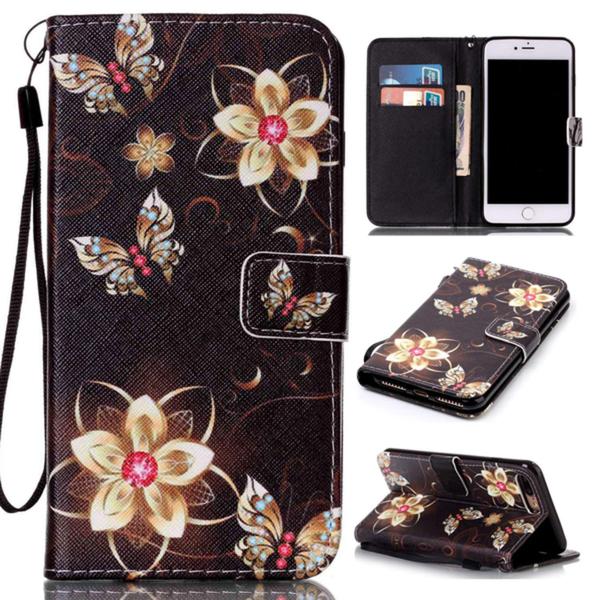 Plånboksfodral iPhone 7 Plus – Blommor i