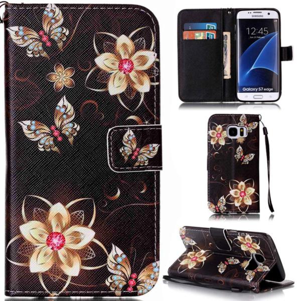 Plånboksfodral Samsung Galaxy S7 Edge – Blommor i