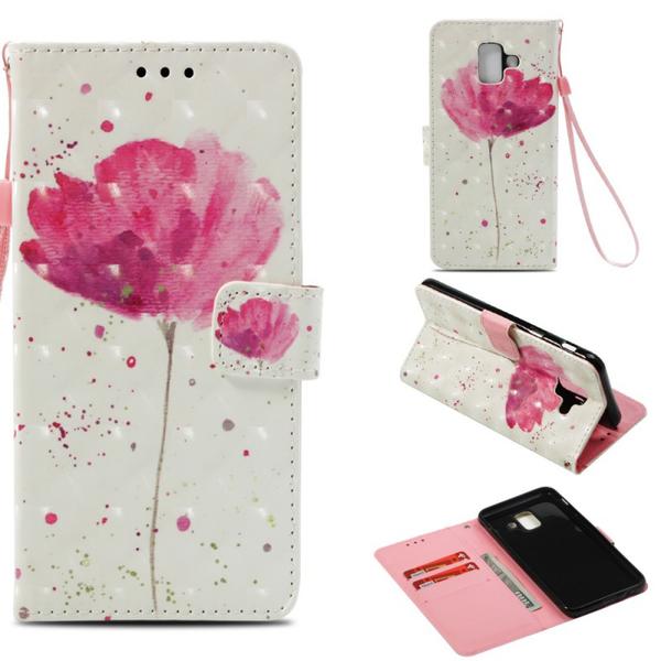 Plånboksfodral Samsung Galaxy J6 (2018) – Rosa Blomma