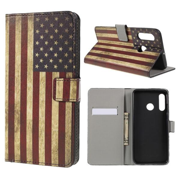Plånboksfodral Huawei P30 Lite - Flagga USA