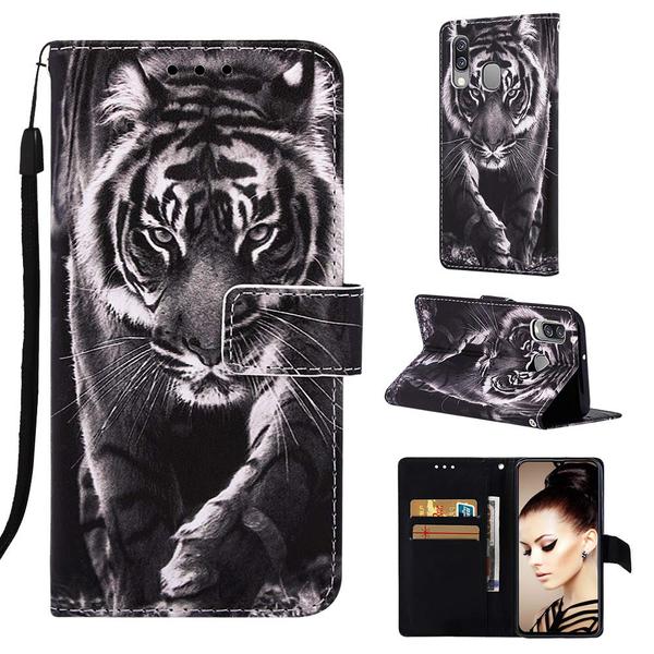 Plånboksfodral Samsung Galaxy A40 - Tiger