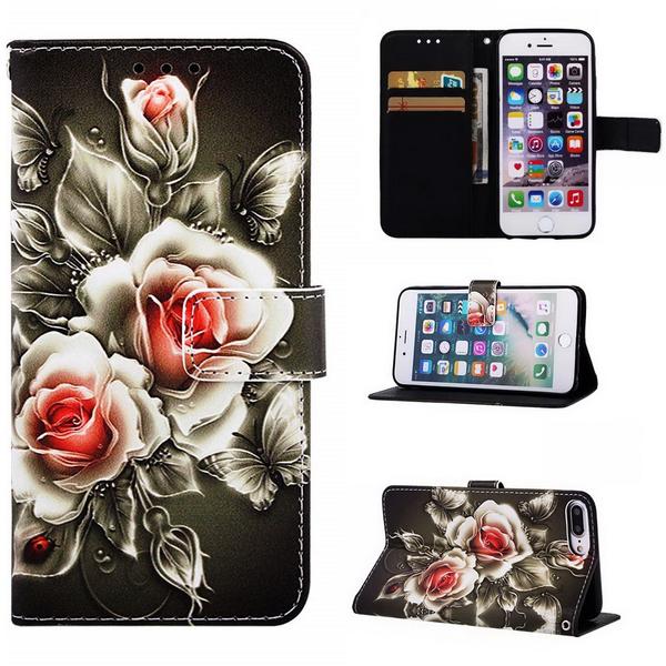 Plånboksfodral Apple iPhone 8 Plus – Rosor
