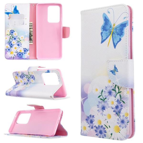 Plånboksfodral Samsung Galaxy S20 Ultra – Fjärilar och Blommor