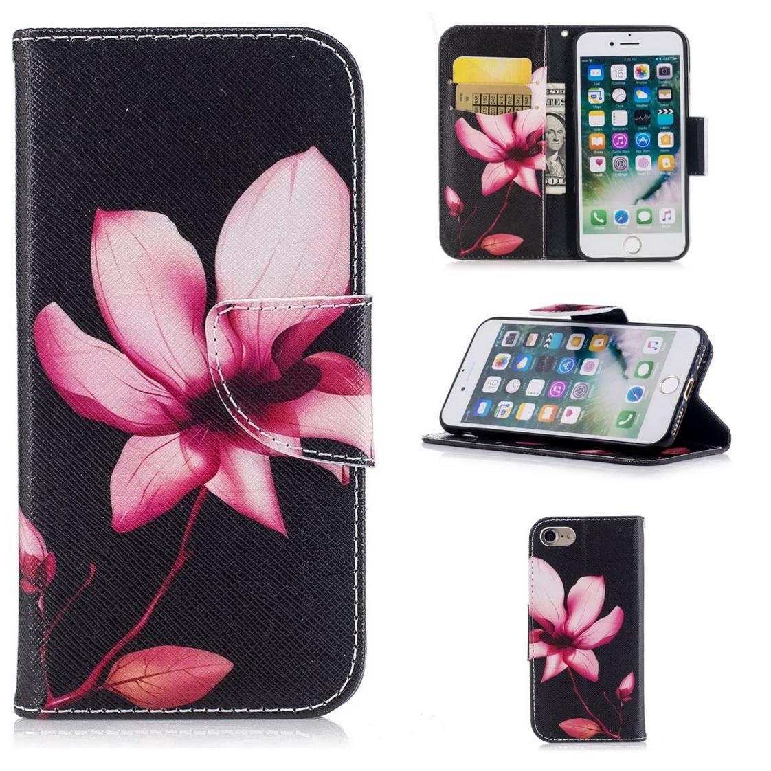Plånboksfodral Apple iPhone 7 – Rosa Blomma