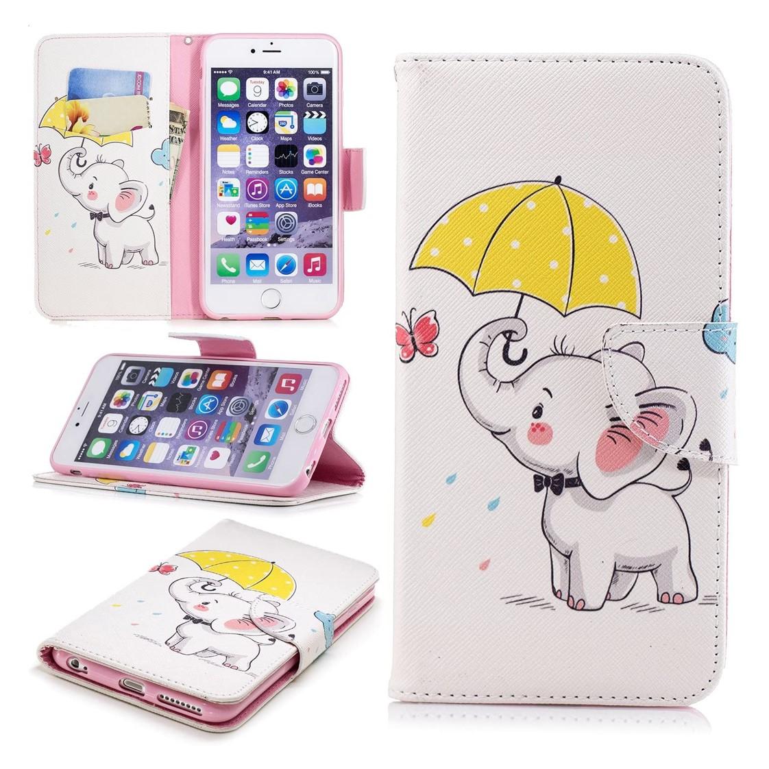 Plånboksfodral Apple iPhone SE (2020) - Elefant med Paraply