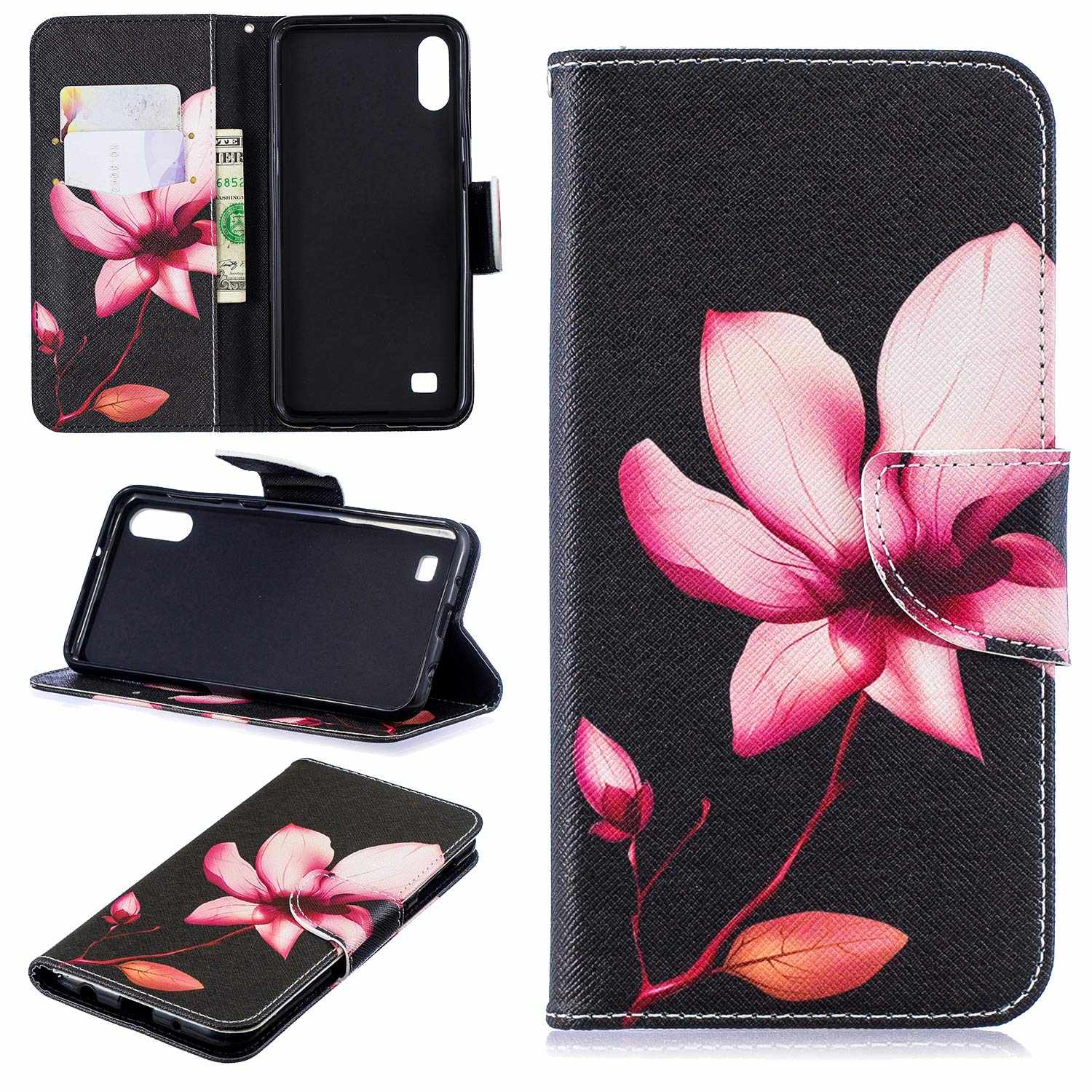 Plånboksfodral Samsung Galaxy A10 – Rosa Blomma