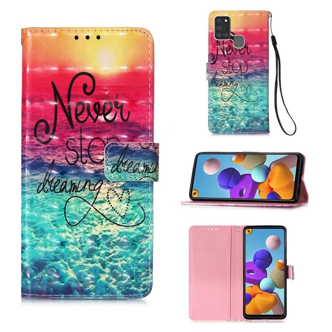 Plånboksfodral Samsung Galaxy A21s – Never Stop Dreaming