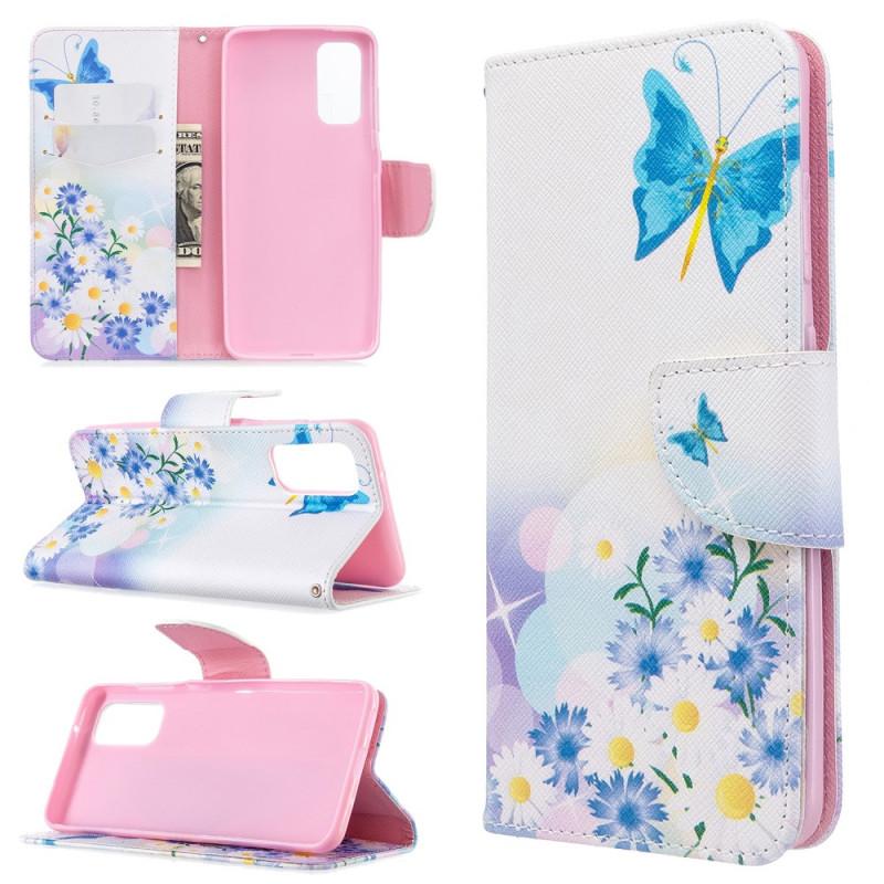 Plånboksfodral Samsung Galaxy S20 FE - Fjärilar och Blommor