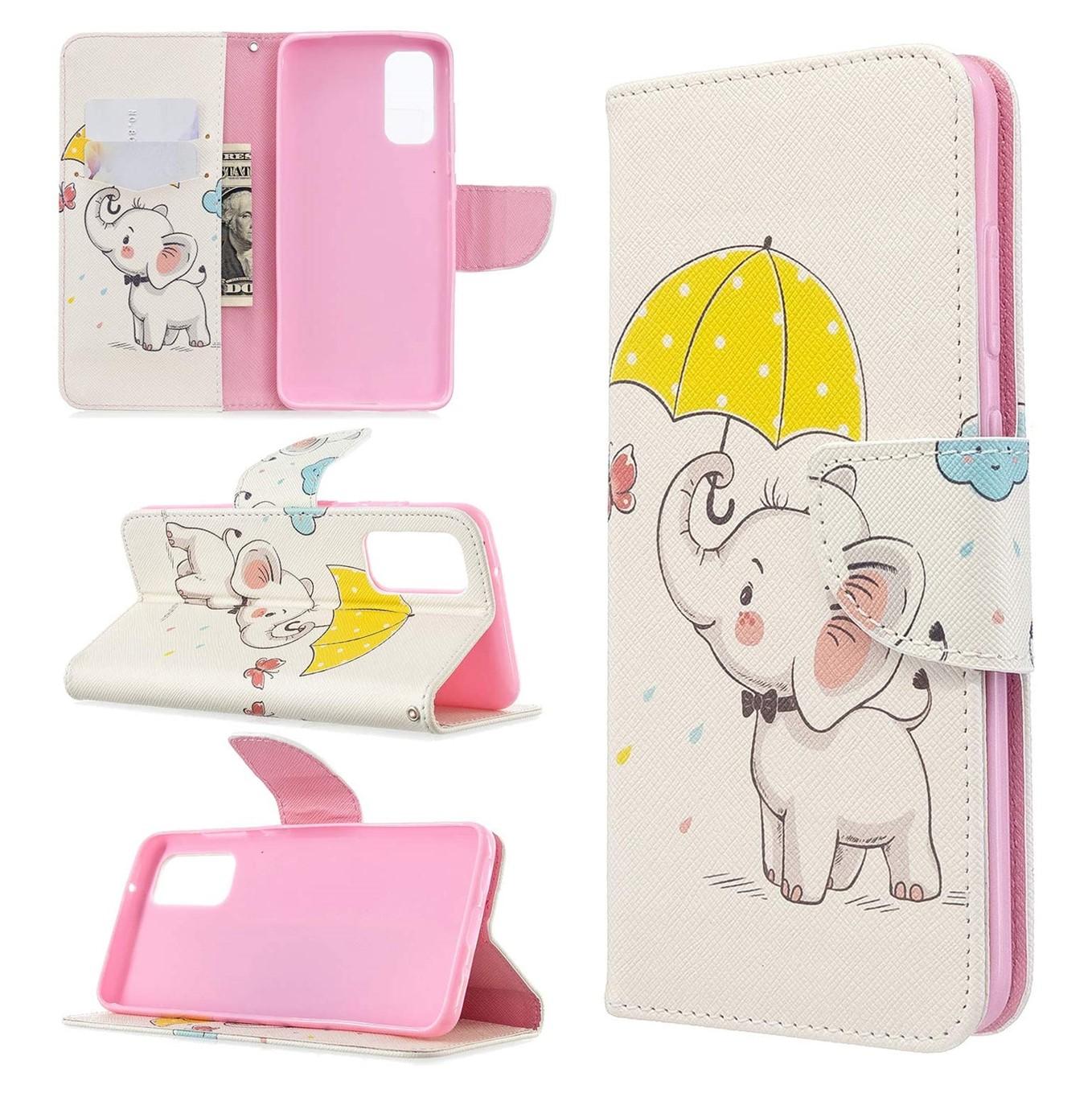 Plånboksfodral Xiaomi Mi 10T Pro – Elefant med Paraply