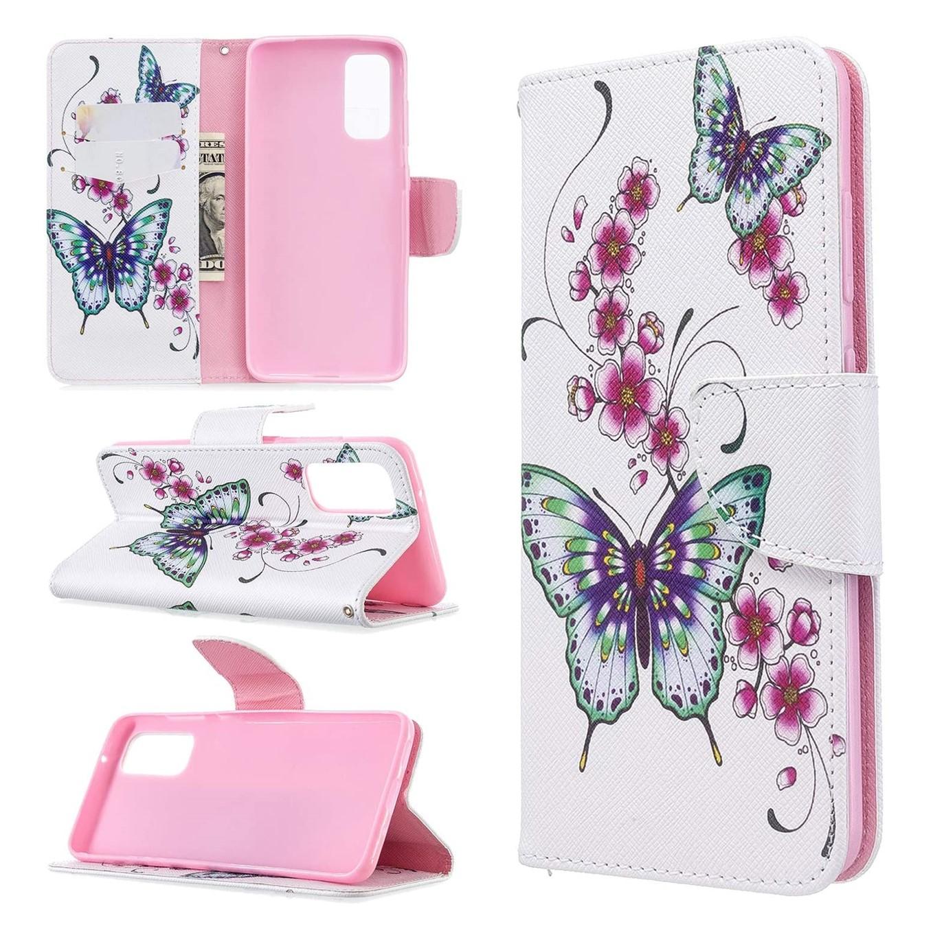 Plånboksfodral Huawei P Smart 2021 – Fjärilar och Blommor