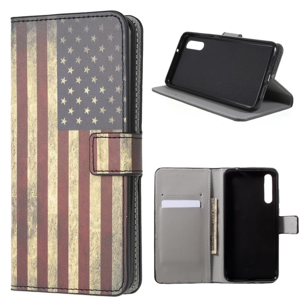 Plånboksfodral Huawei P20 - Flagga USA