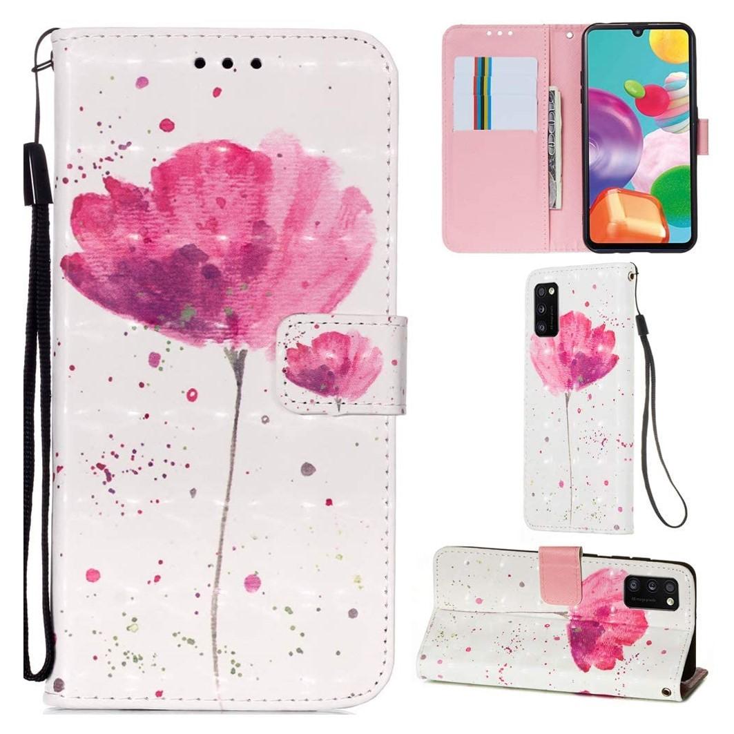 Plånboksfodral Samsung Galaxy A02s – Rosa Blomma