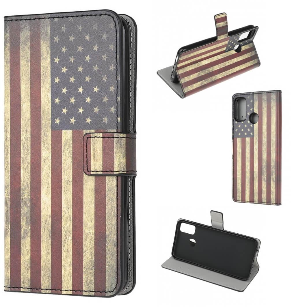 Plånboksfodral Motorola Moto G30 - Flagga USA