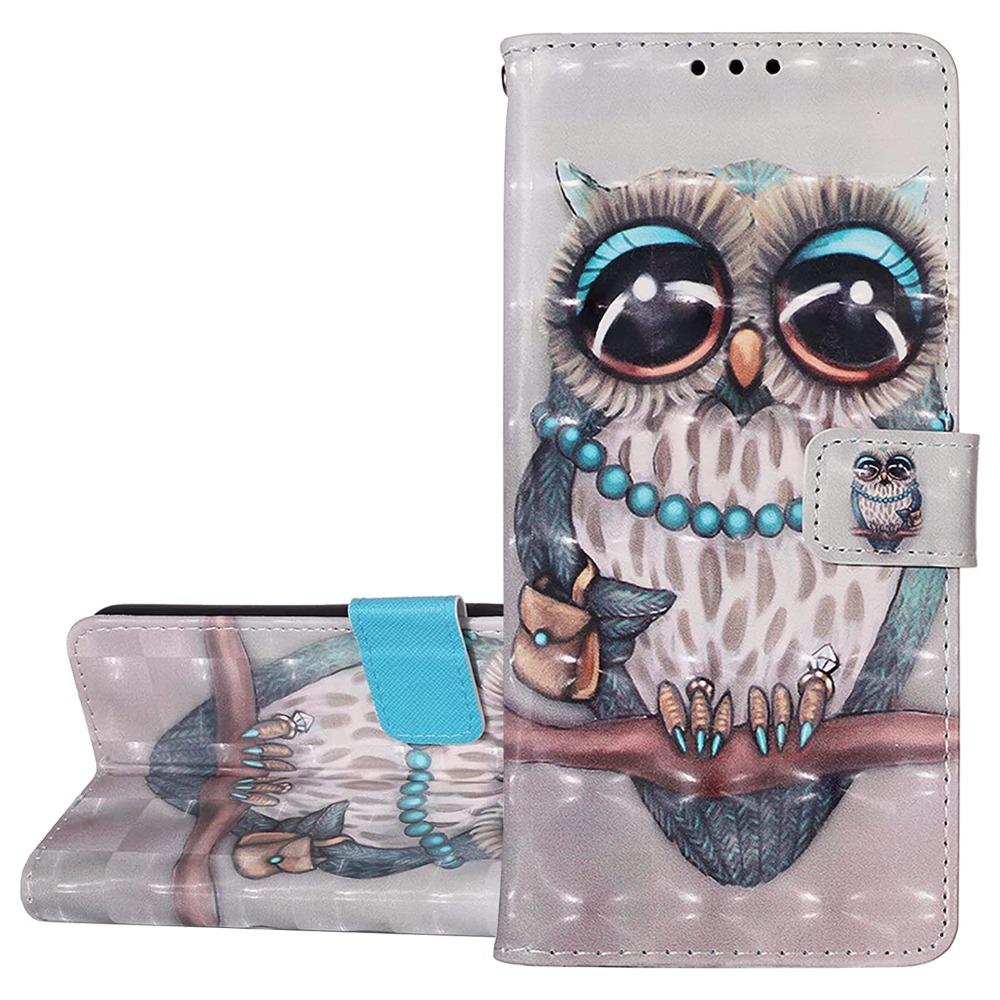 Plånboksfodral Samsung Galaxy A13 - Utsmyckad Uggla