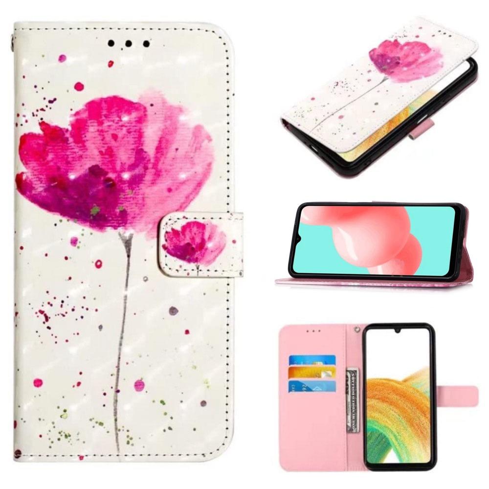 Plånboksfodral Samsung Galaxy A04s – Rosa Blomma