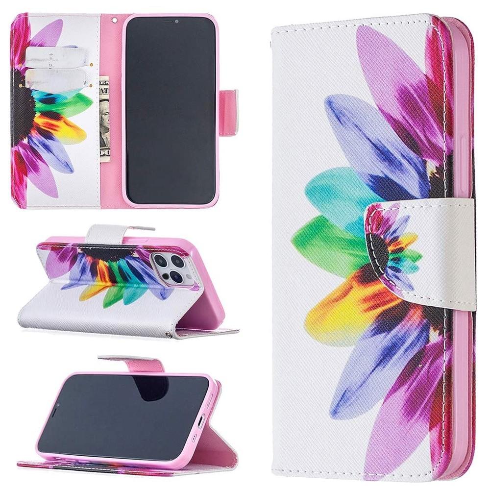 Plånboksfodral iPhone 14 Pro Max – Färgglad Blomma