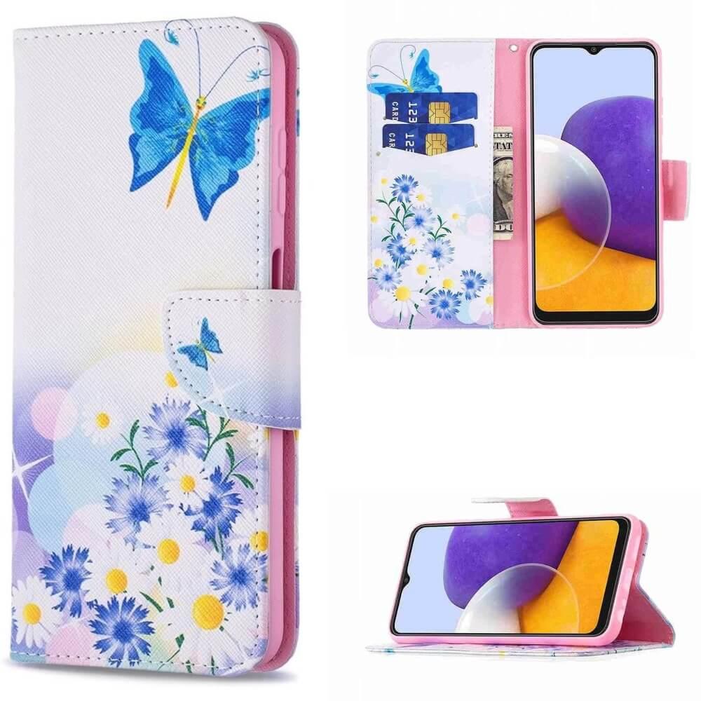 Plånboksfodral Samsung Galaxy A34 – Fjärilar och Blommor