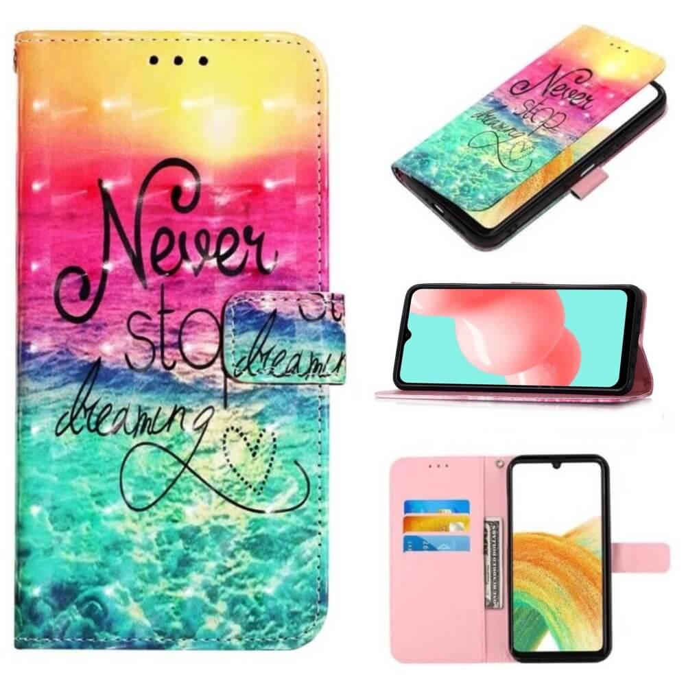 Plånboksfodral Samsung Galaxy A34 – Never Stop Dreaming