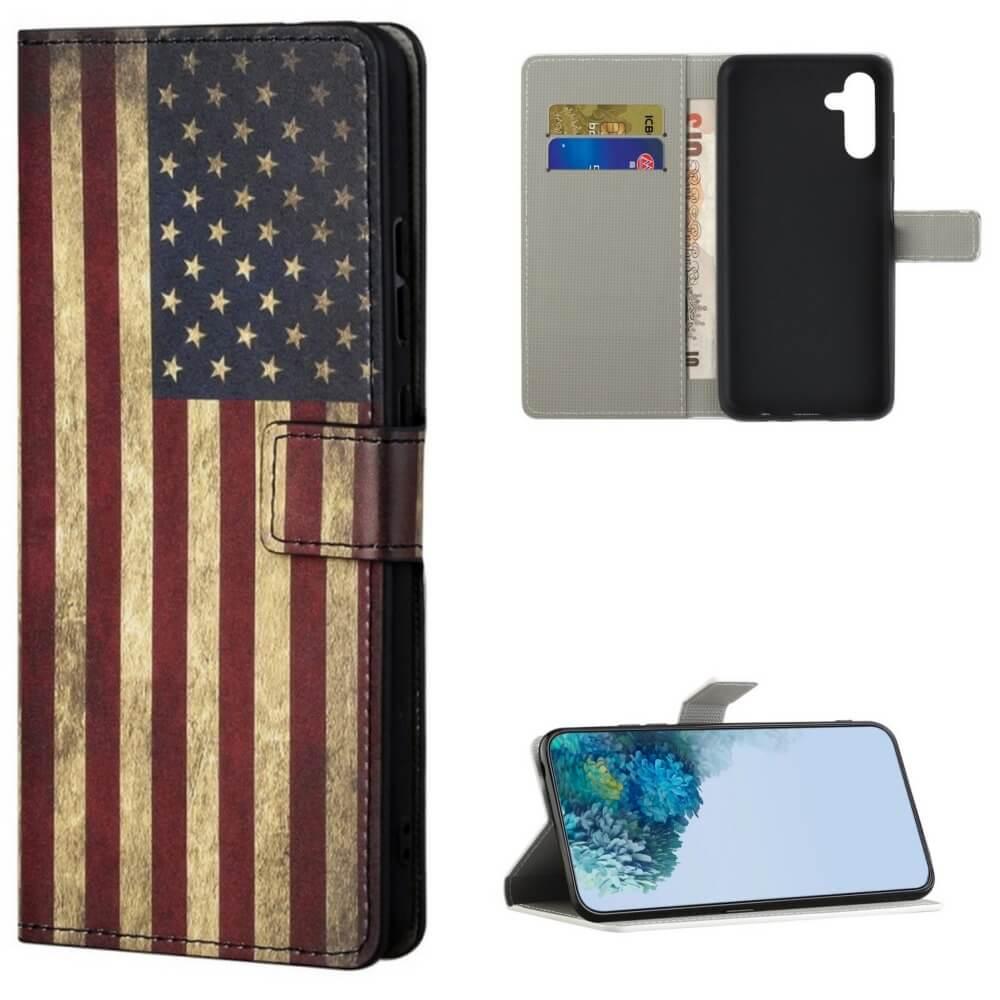 Plånboksfodral Samsung Galaxy A54 - Flagga USA