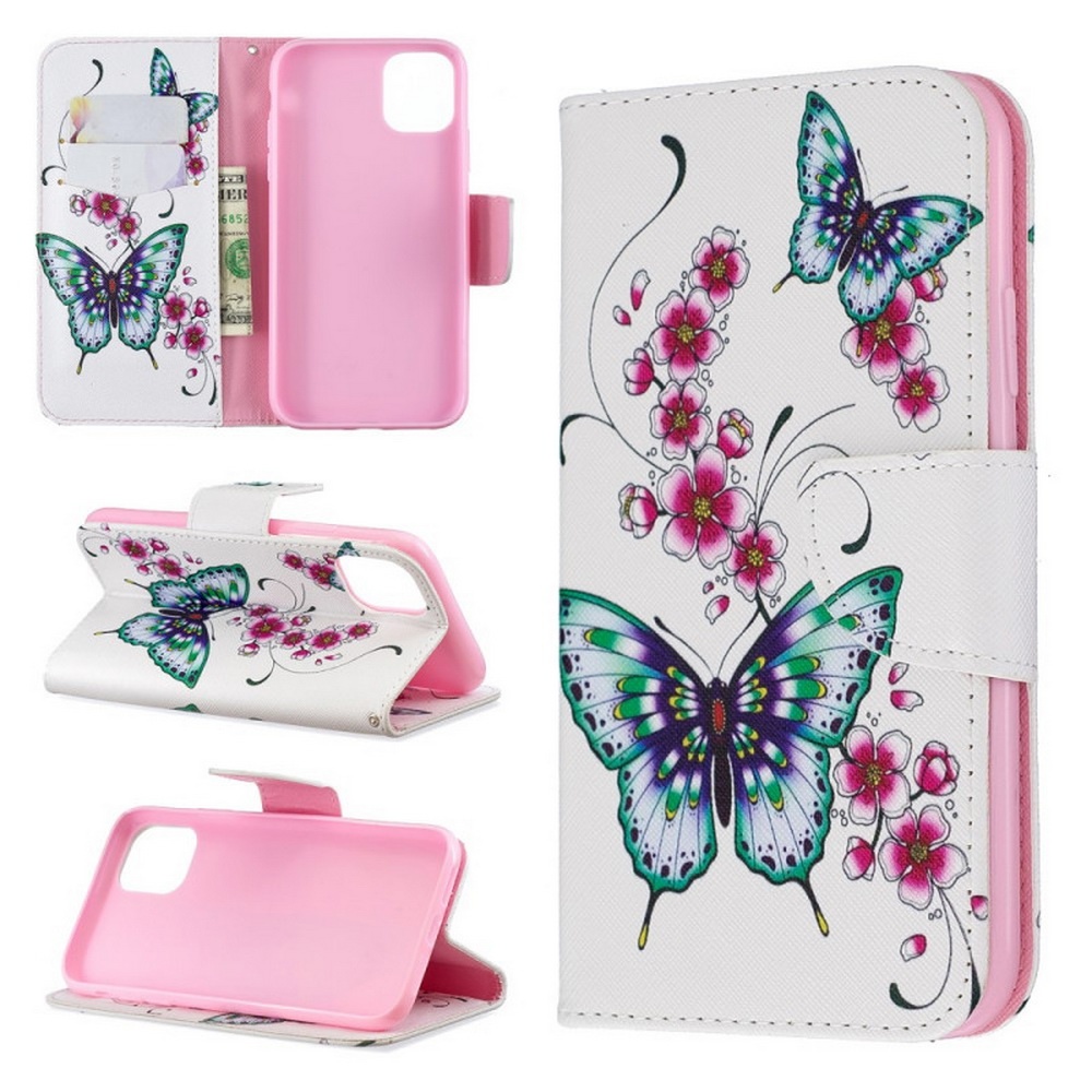 Plånboksfodral iPhone 15 Pro Max – Fjärilar och Blommor