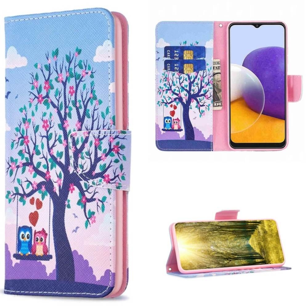 Plånboksfodral Samsung Galaxy S23 - Ugglor på Gunga