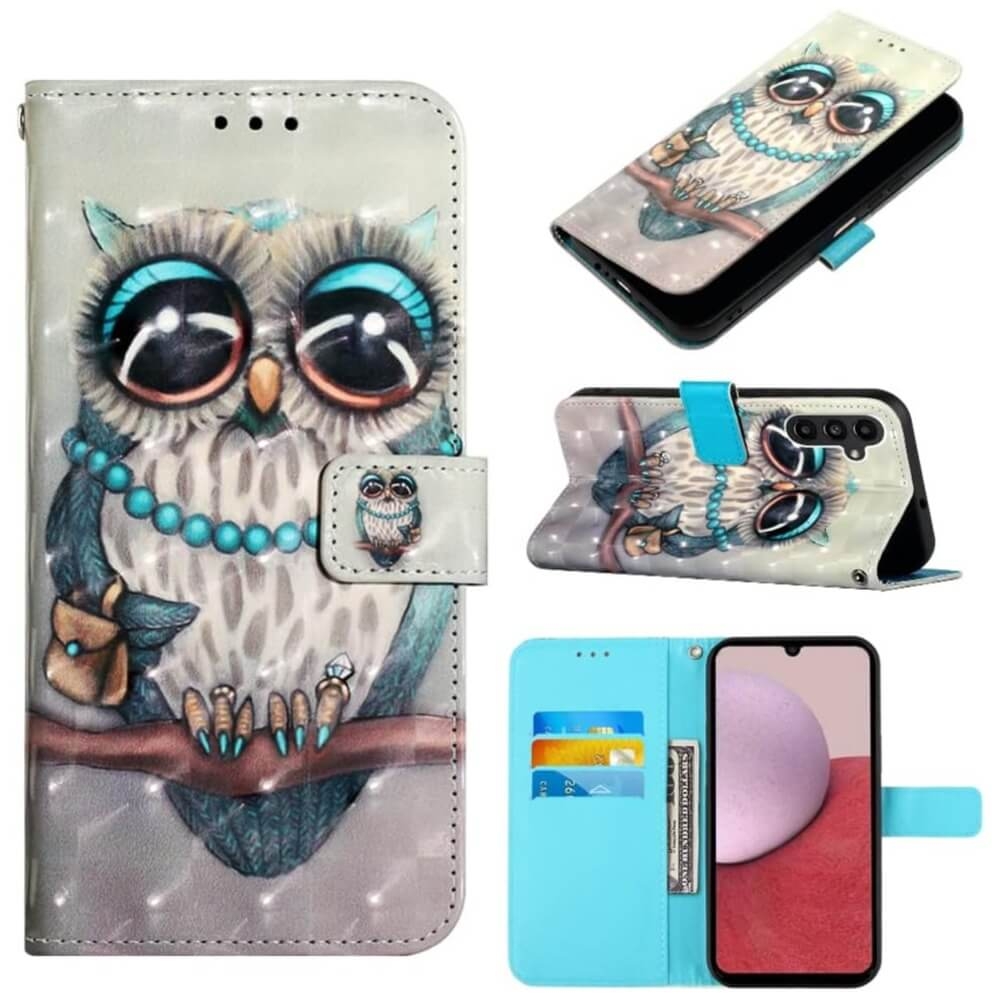 Plånboksfodral Samsung Galaxy S23 FE - Utsmyckad Uggla