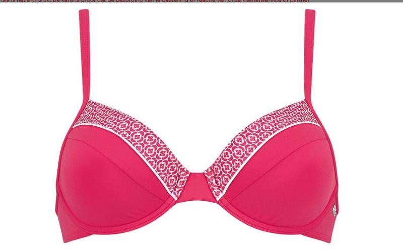 Bikiniöverdel hallonmönstrad Bikinitopp