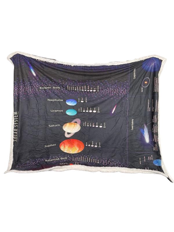 Plush Filt Pläd Galaxy och Universum ca 145 cm x ca 180 cm
