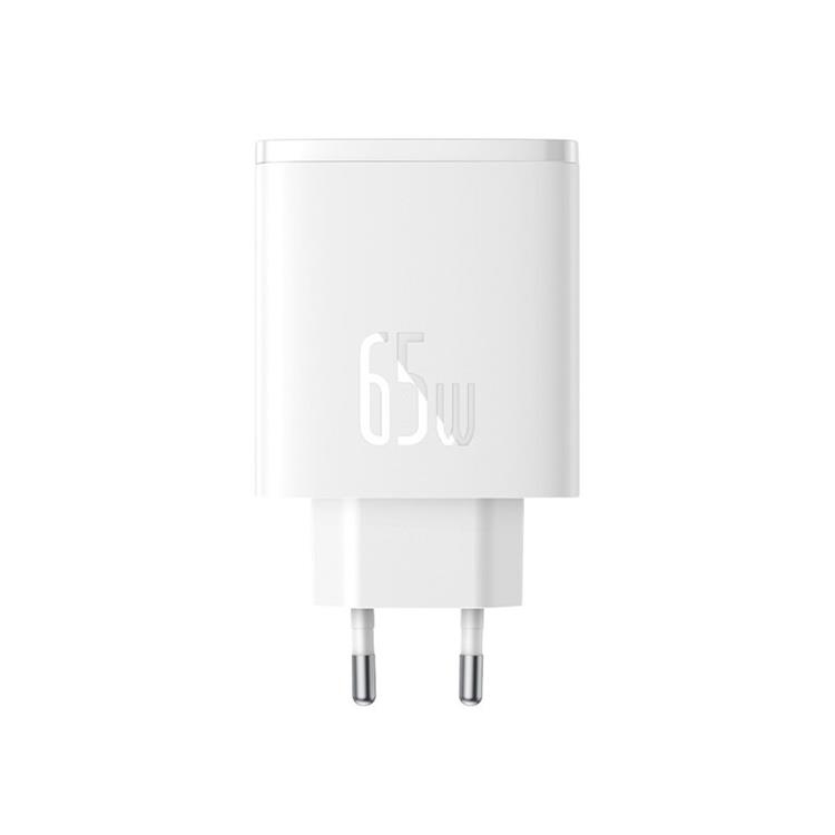 Baseus GaN Väggladdare 2x USB-C Till USB-A 65W Cube Pro