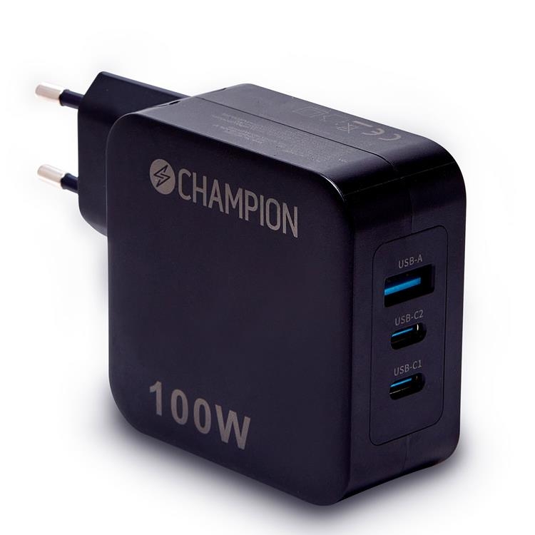 Champion Väggladdare 100W USB-A/USB-C