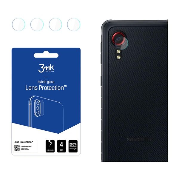3MK Galaxy XCover 7 Härdat Glas Kameraskydd - Clear